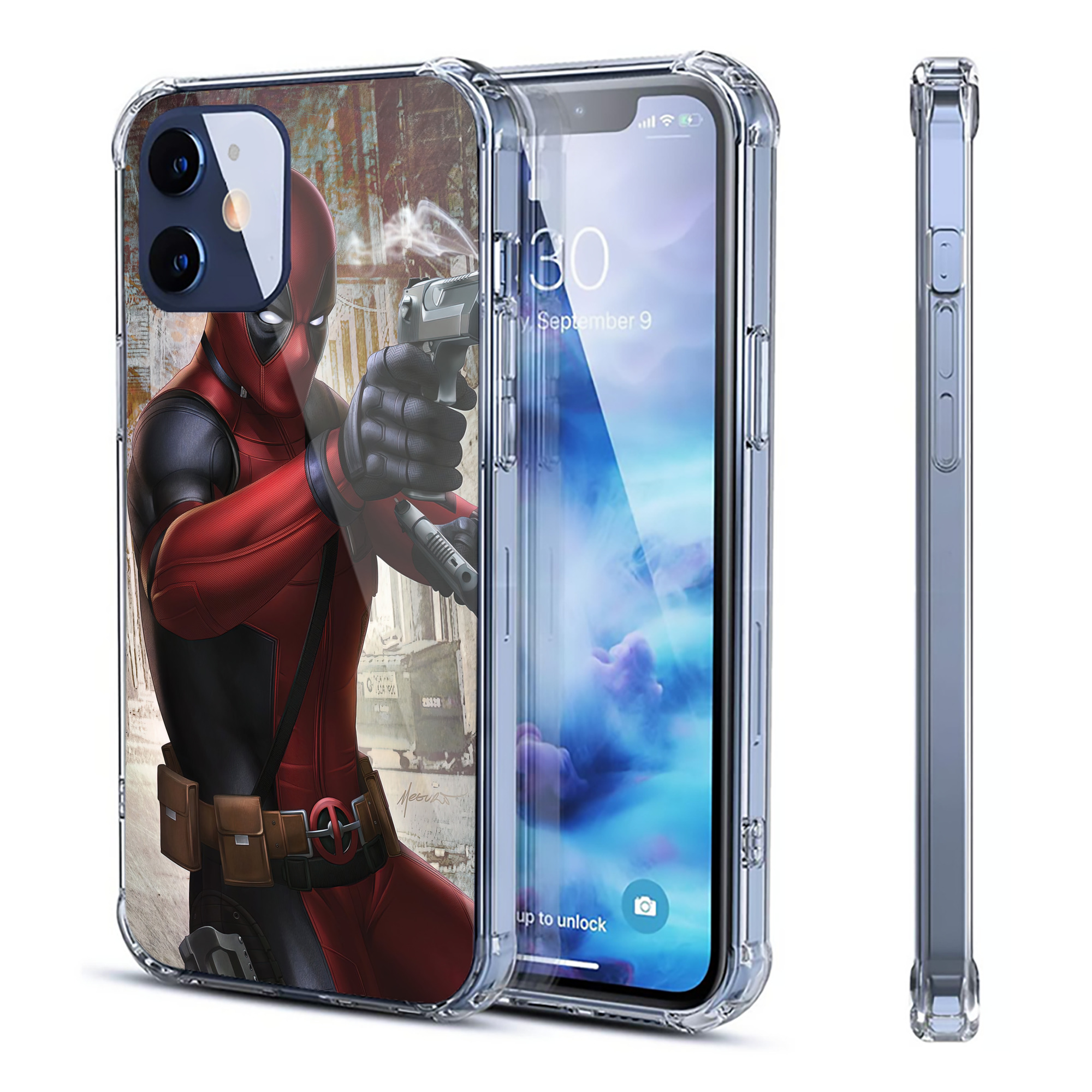 （画像用） Deadpool デッドプール 【iPhone 12シリーズ対応】透明スマホケース（クリアソフトケース）